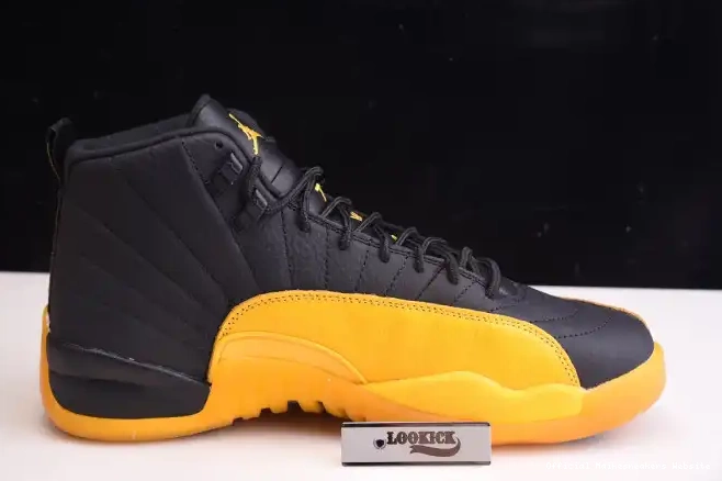 Official Maikesneakers Black Gold 130690-070 Jordan Retro 12 Air University 0521